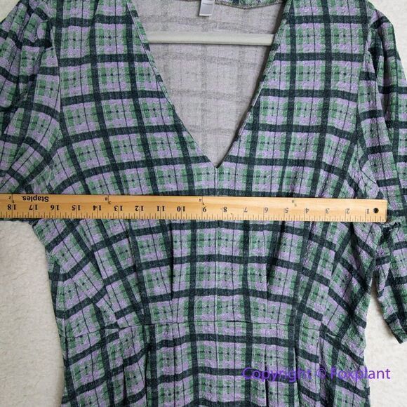 Hutch Pink And Green Plaid Dress, size L - Picture 6 of 16